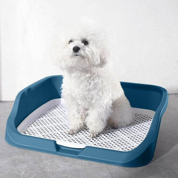 Bandeja para orinal para perros, inodoro portátil para cachorros, para  interiores y gatos, extraíble con pared simulada para perros pequeños para