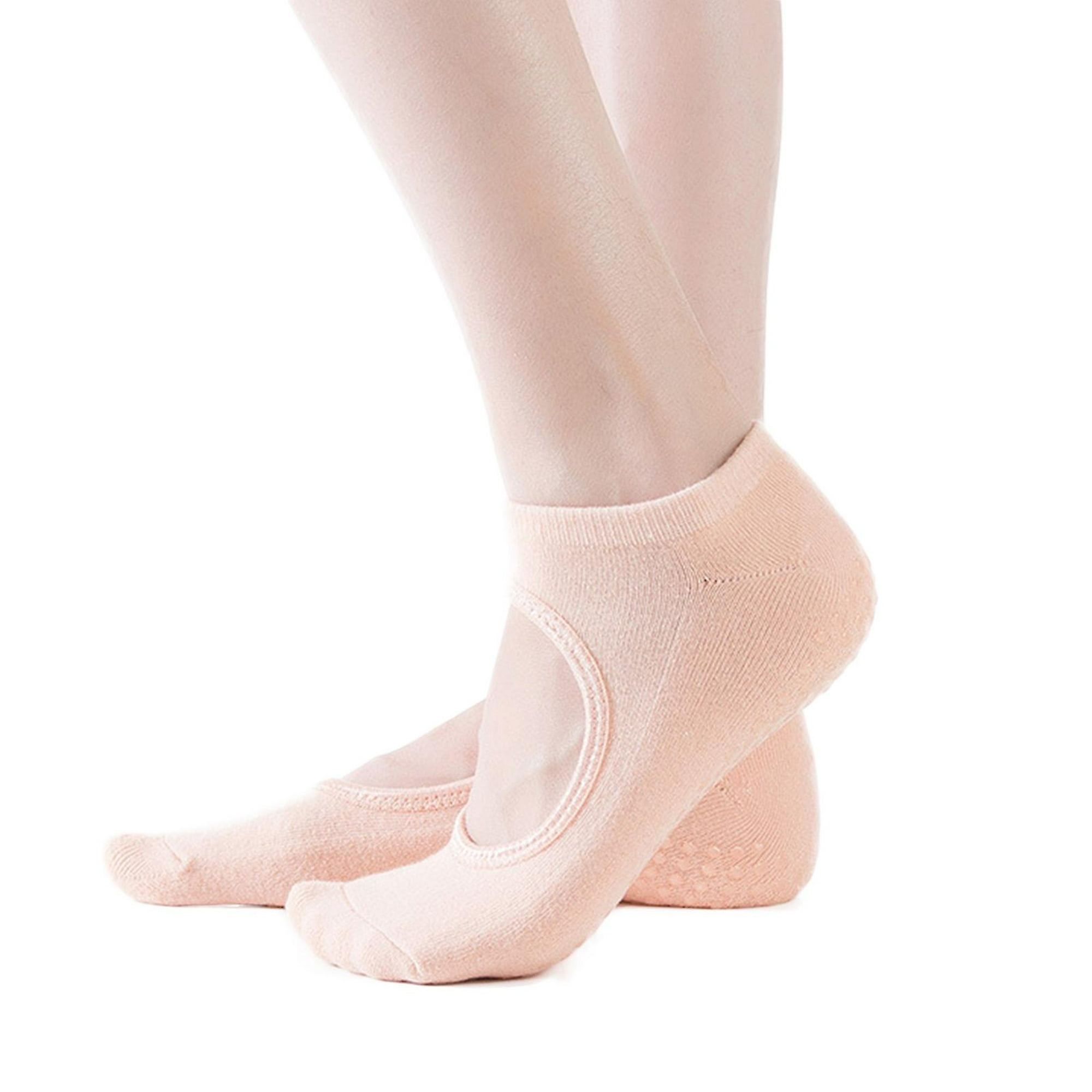 Pack 4 Pares de Calcetines Antideslizantes de Yoga Pilates Gym Ballet para  Mujer