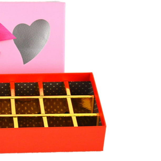  Caja de regalo Caja de embalaje rosa en forma de corazón rojo a  juego 1 L : Salud y Hogar