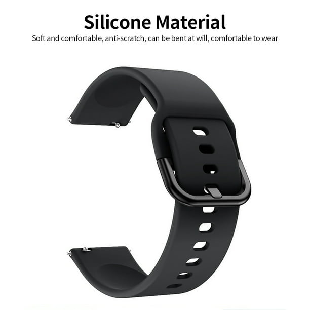Correa Compatible Con Xiaomi Mi Watch Color Negro Hebilla 22mm. GENERICO