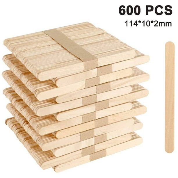 Autorización：600 palitos de helado de madera, espátulas de madera para  manualidades, espátulas de madera para manualidades de madera Adepaton  2033798-2