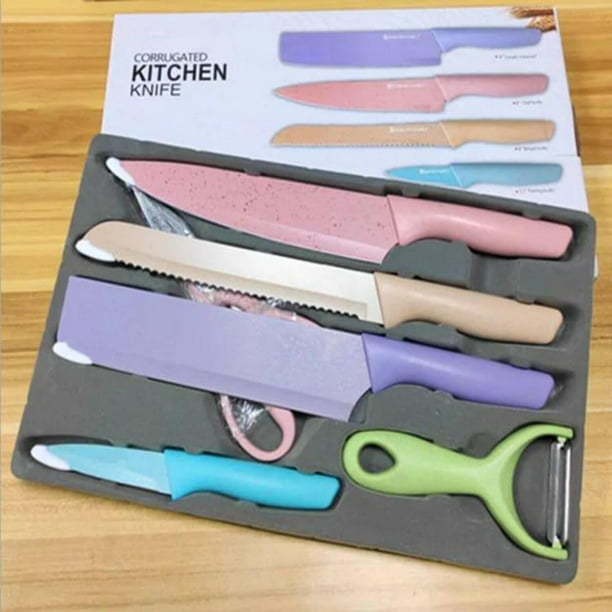 Juegos de Cuchillos De Cocina 6 piezas - Corrugated Kitchen KNIFE
