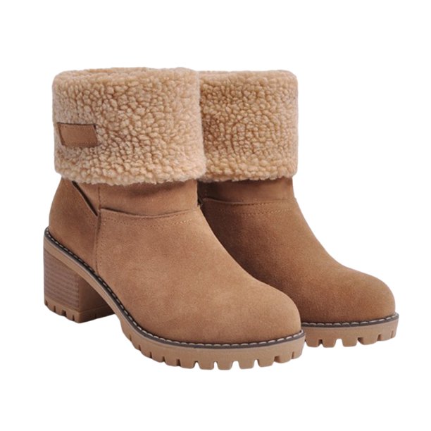 Botas de tac n grueso para mujer Botas de nieve antideslizantes a