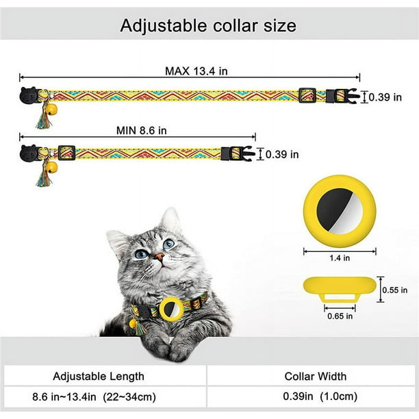 Collar para Gato (S, Amarillo), Collar para Gato con Campana