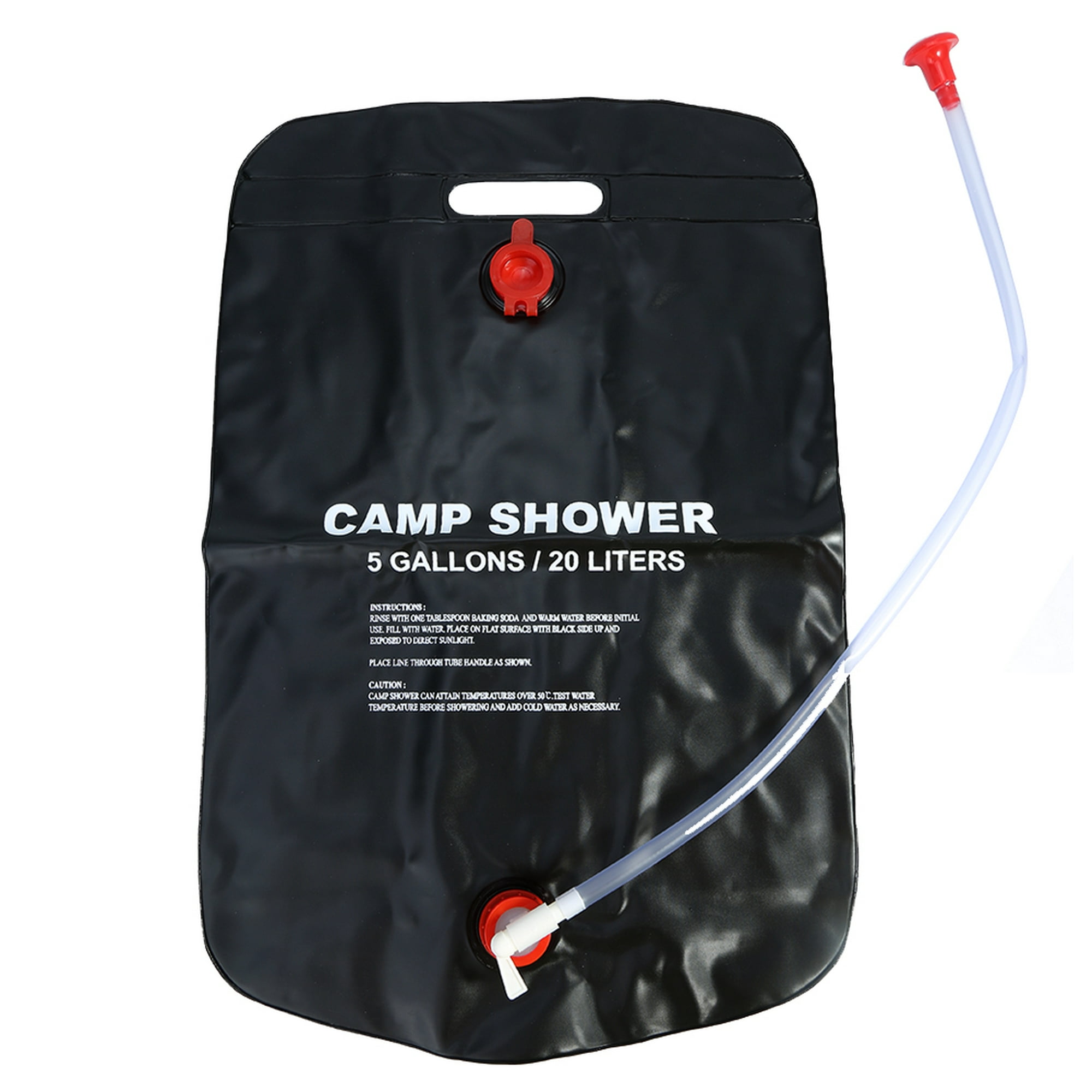Mochila de ducha Bolsa de ducha portátil para acampar de 12 l con bomba de  pie y manguera de cabezal AFISHTOUR Mochila de ducha