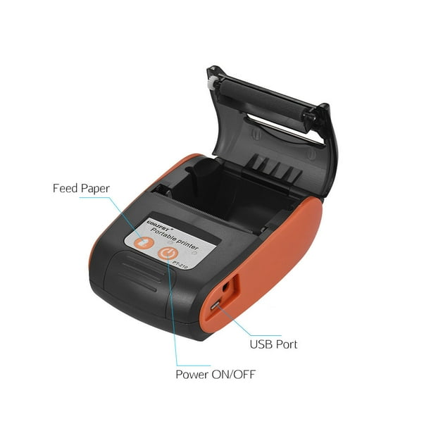 Impresora térmica portátil bluetooth 58mm impresora de recibos GOOJPRT  naranja