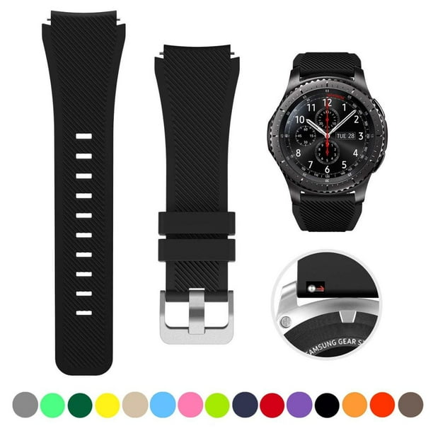 Comprar Correa de silicona de 20mm y 22mm para reloj Samsung Galaxy,  pulsera de 42m y 46mm Active 2 Gear S2 S3 Honor Amazfit BIP Huawei watch gt  2