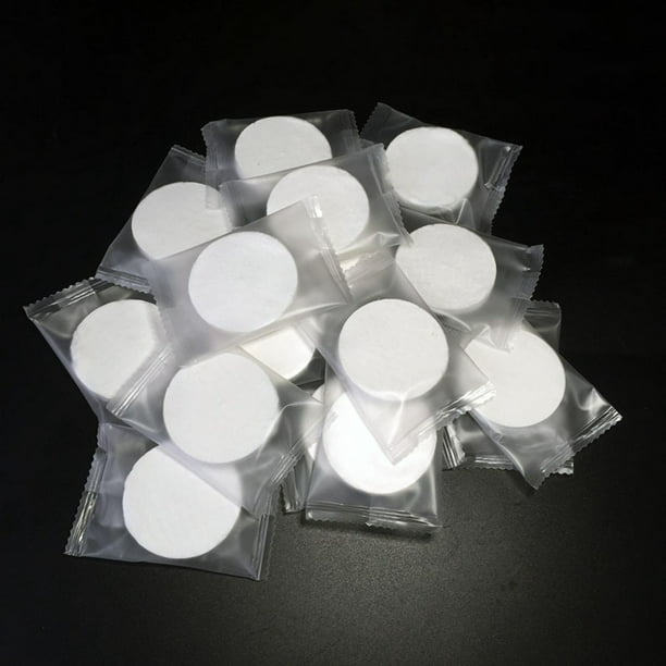 Paquete de 100 tabletas de toallas comprimidas portátiles Toallas de viaje  desechables Toallas mágicas Toallitas comprimidas no tejidas Toallitas para