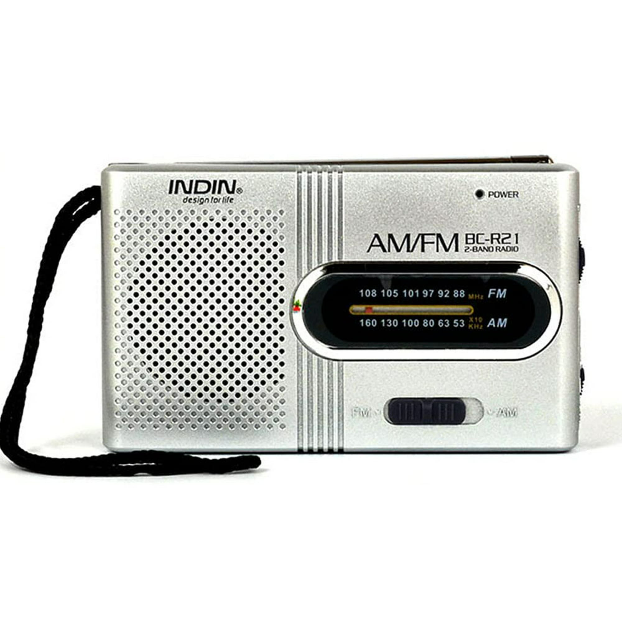 Radio de emergencia AM/FM Radio con pilas Altavoz receptor de bolsillo  portátil