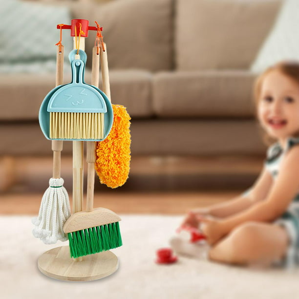 B. toys Juego de limpieza de juguetes - Juego de limpieza para niños -  Escoba, escoba de mano, recogedor - Kit de juego de simulación - 2 años + 