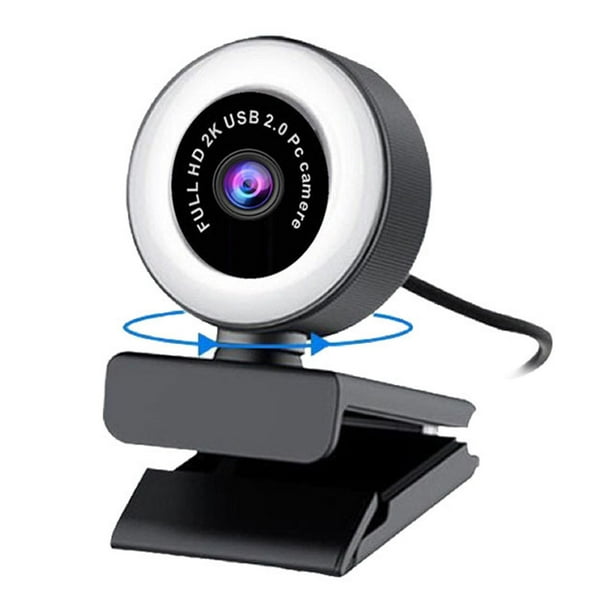 Camara Web 1080HD Para PC Laptop Webcam Con Microfono Cancelacion De Ruido  y Luz