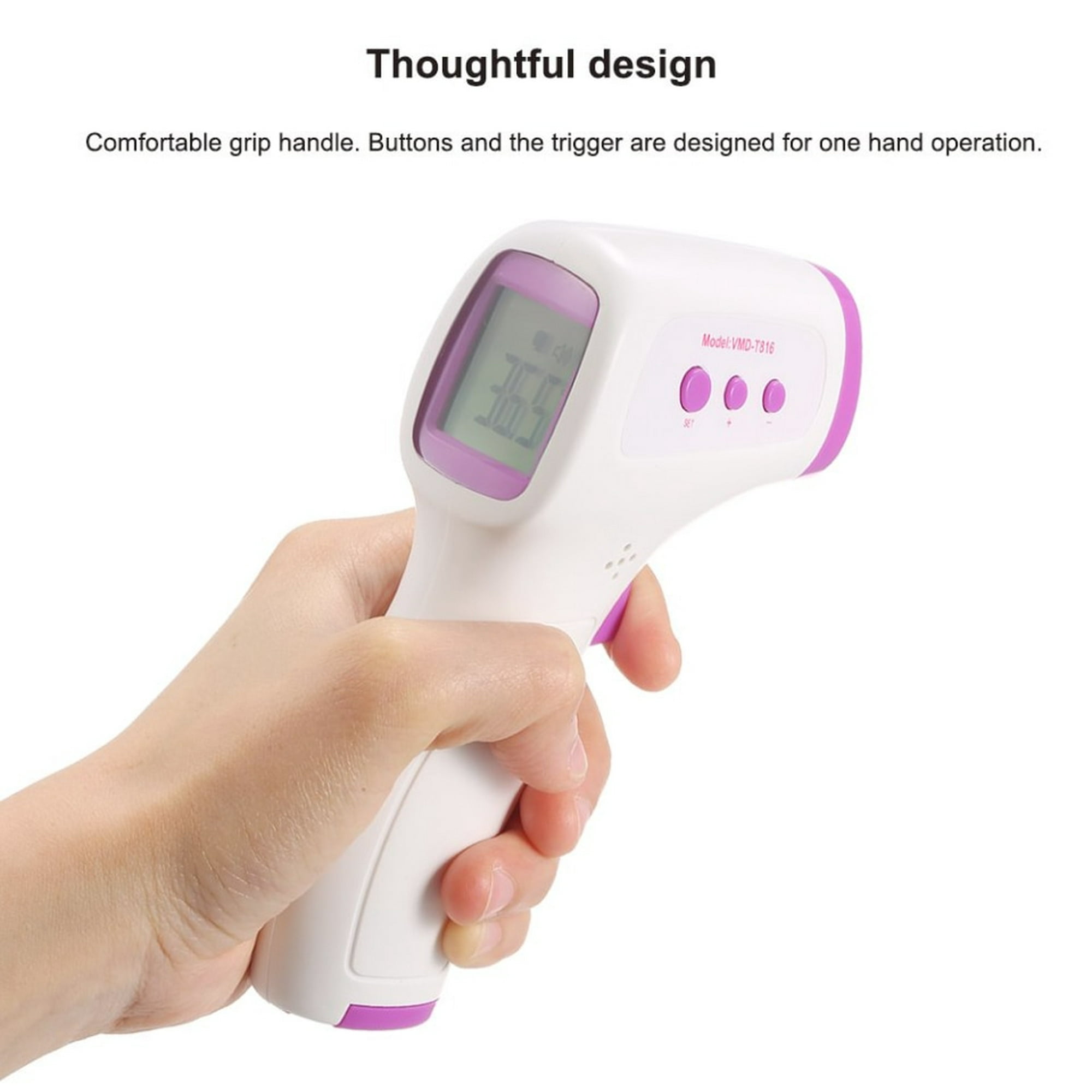 Termómetro Digital Infrarrojo Sin Contacto, Blanco, Ideal para Bebés y  Hospitales de Fugacal