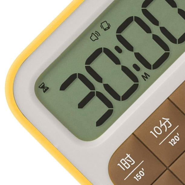 Temporizador de cocina magnético Dígitos grandes Memoria automática de leer  Reloj de Cronómetro para Baoblaze Temporizador de cocina