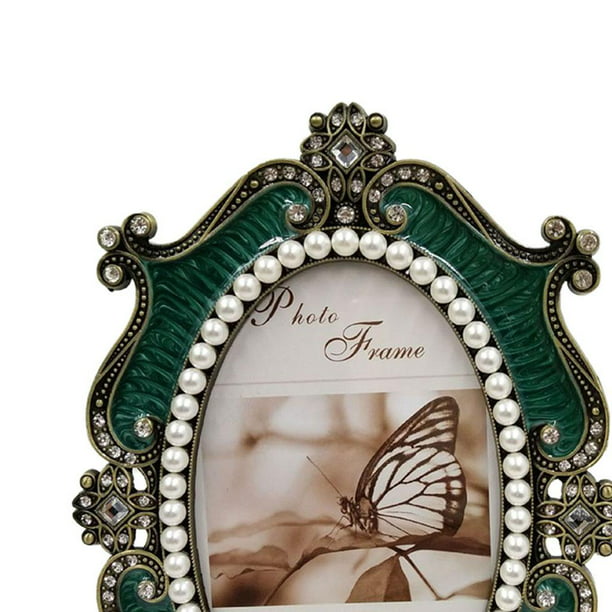 Espejo pared ovalado marco dorado mariposas -Espejos