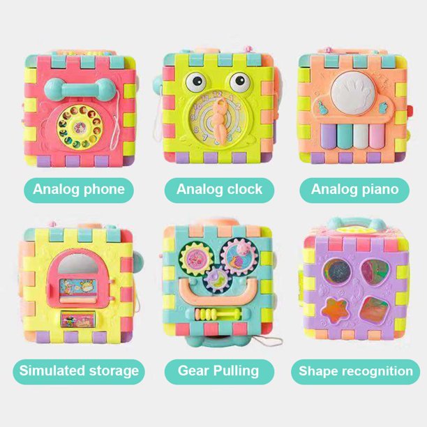 Juguete musical Juguete para bebés 1 año 2 años Niño Niña Juguete de  aprendizaje Cubo de descubrimie JFHHH pequeña