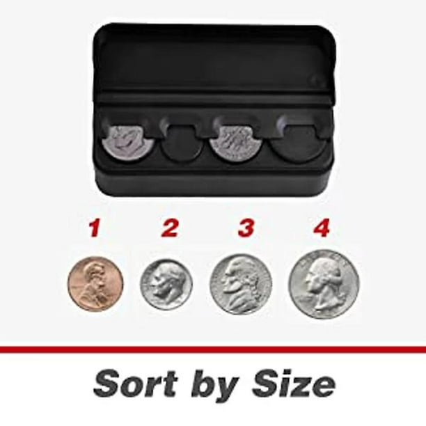 Porta monedas, caja de almacenamiento de monedas de para monedas