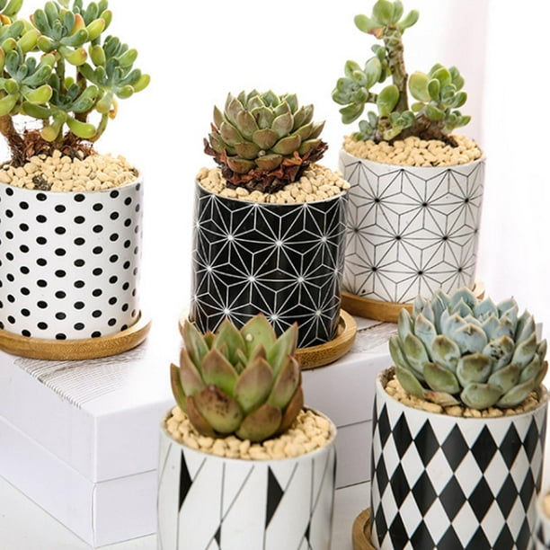 Maceta redond de cerámica para plantas de interior de la casa Oficina en el  hogar decorativa Estilo A Zulema macetas decorativas