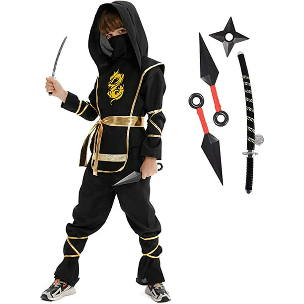 Disfraz Infantil Ninja Glow In Dark Talla L 8-10 Años