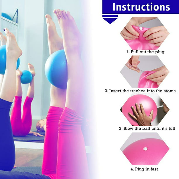 Mini Pelota de Ejercicio - Pelota pequeña de Pilates para estabilización,  yoga, estiramiento y fisioterapia Adepaton Yoga y Pilates