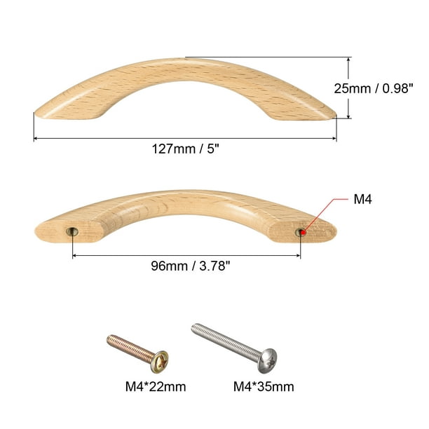 Madera Tiradores Manijas, 10uds 192mm/3,78 Agujero Distancia Madera  Tiradores para Cocina Muebles Caj?n Armario Alacena, Negro Unique Bargains  perillas para gabinetes y muebles