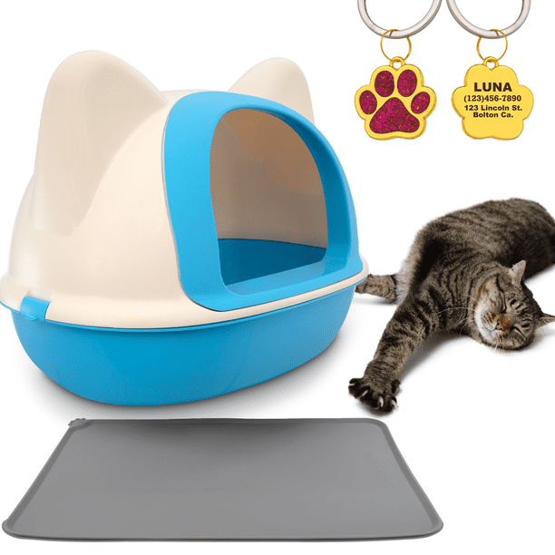 Arenero para gatos facil de limpiar caja de arena para gatos separa  desechos NEW