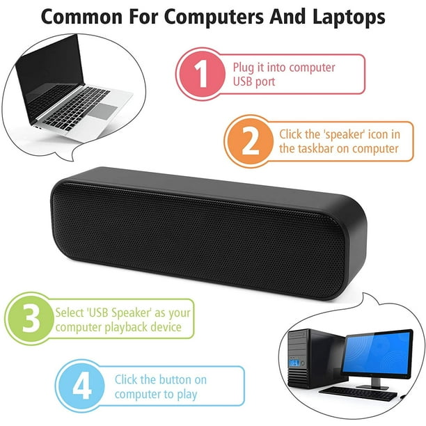 Altavoces USB Para Computadora Portátil Mini Altavoz Portátil De