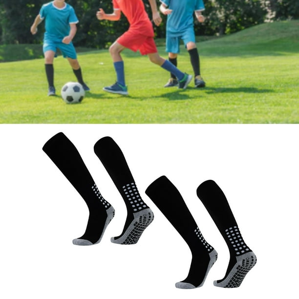 FPAKDH 2 pares de calcetines de fútbol para niños de 5 a 12 años  transpirables para entrenamiento deportivo, calcetines de fútbol para niñas  y niños