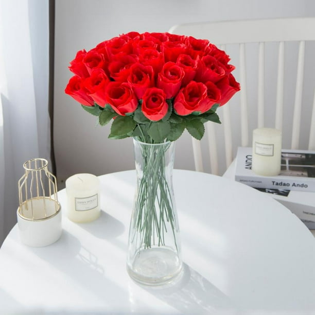 Comprar Flor Artificial de otoño, jarrones de ramas Tiktok de pared de  rosas de seda para decoración navideña del hogar, ramo de bodas, plantas  ornamentales DIY