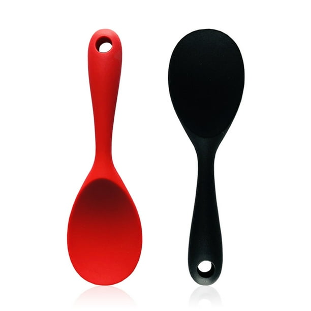 Reposacucharras Reposa cucharas compatibles con cocina, 2 rojas y 2 negras,  gel de sílice