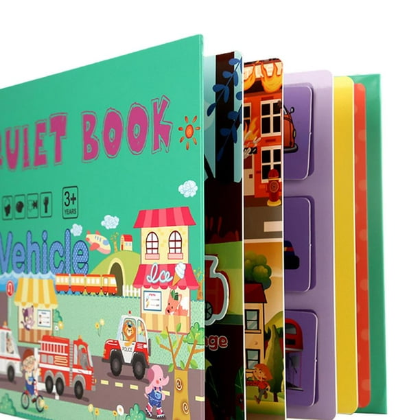 Montessori - Libro silencioso para niños pequeños, libro Montessori ocupado  para que los niños desarrollen habilidades de aprendizaje, actividades de