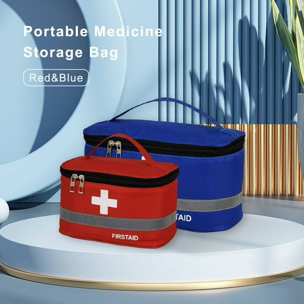 Pequeña maleta médica portátil botiquín de primeros auxilios Caja de  medicina Caja de almacenamiento para el hogar Caja de almacenamiento (color  