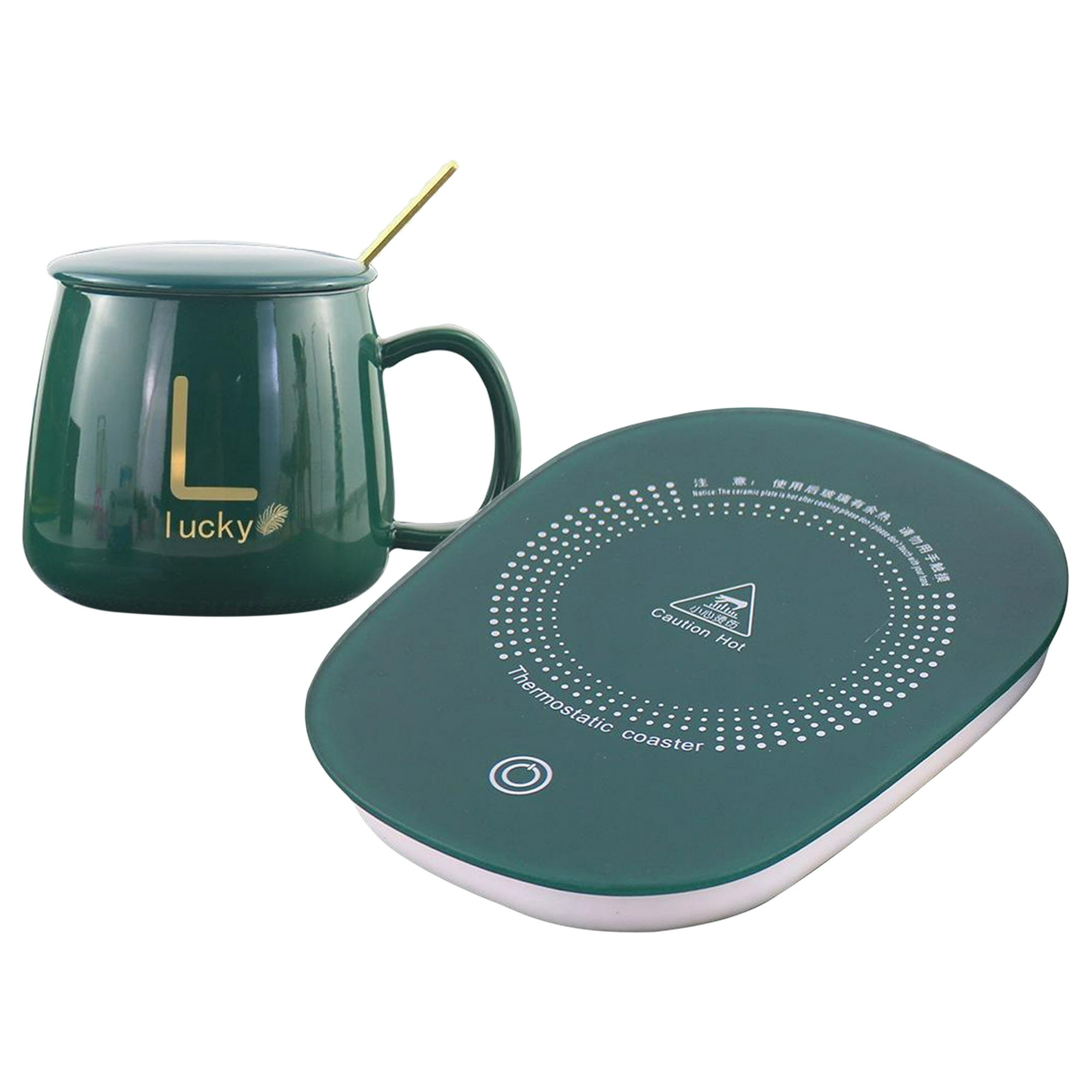 Calentador de taza de café, 11.8 fl oz 10 W, USB, digital, 131.0 °F,  calentador de café eléctrico termostático inteligente para bebidas,  calentador de
