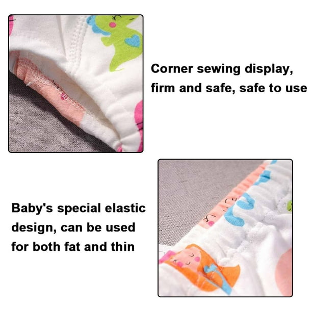 Unisex Cotton Reusable Potty Training Underwear Breathable Toddler Pee Training  Underpants 6-pack 