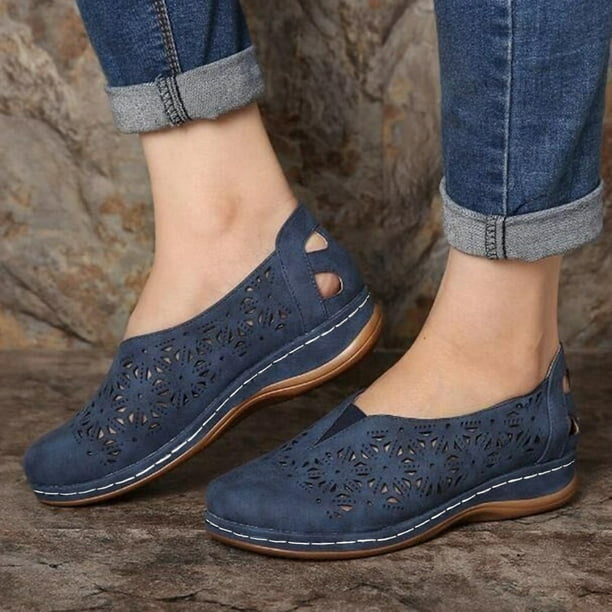 Zapatos vintage para mujer Tacón cuña hueco Sandalias romanas informales para mujer Wmkox8yii sa4686 | Walmart en línea