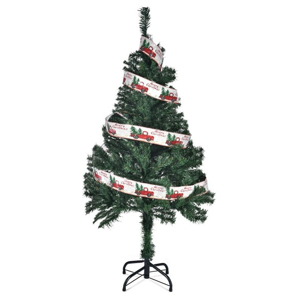 yescom 4 ft artificial christmas tree hinged metal stand w200 branch tipsfor christmas party holiday decorationgreen yescom modern
