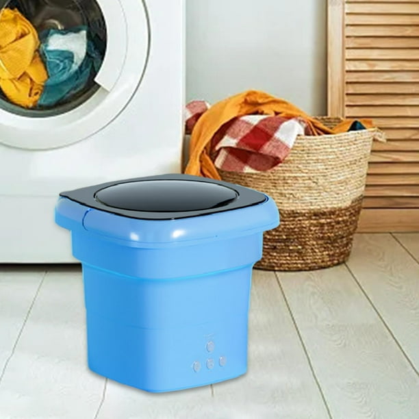 Mini lavadora plegable Mini lavadora de ropa Fácil de llevar Cesta de  drenaje desmontable 36W Lavadora de cubo pequeño para RV Lavandería Camping  azul Sunnimix Lavadora portátil