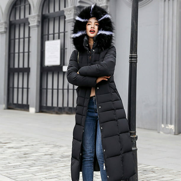 Abrigo acolchado de cuello largo a moda para mujer, abrigo delgado, chaqueta de de Fridja BV0+3047 | Walmart en línea