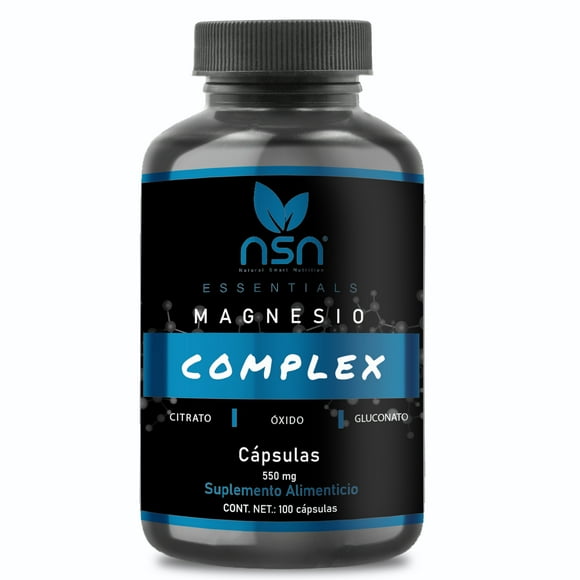 magnesio complex  gluconato citrato y oxido natural smartnutrition essentials