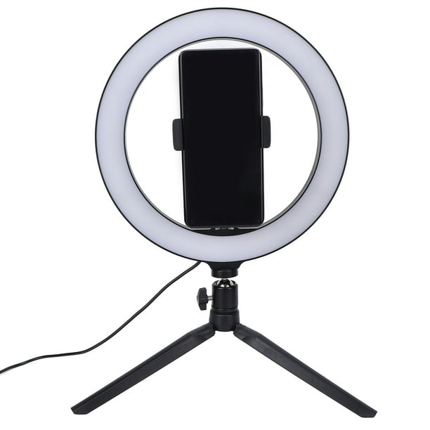 Anillo de luz para selfie, anillo de luz LED con soporte, luz circular para  maquillaje/transmisión en vivo, luz LED para cámara de escritorio con