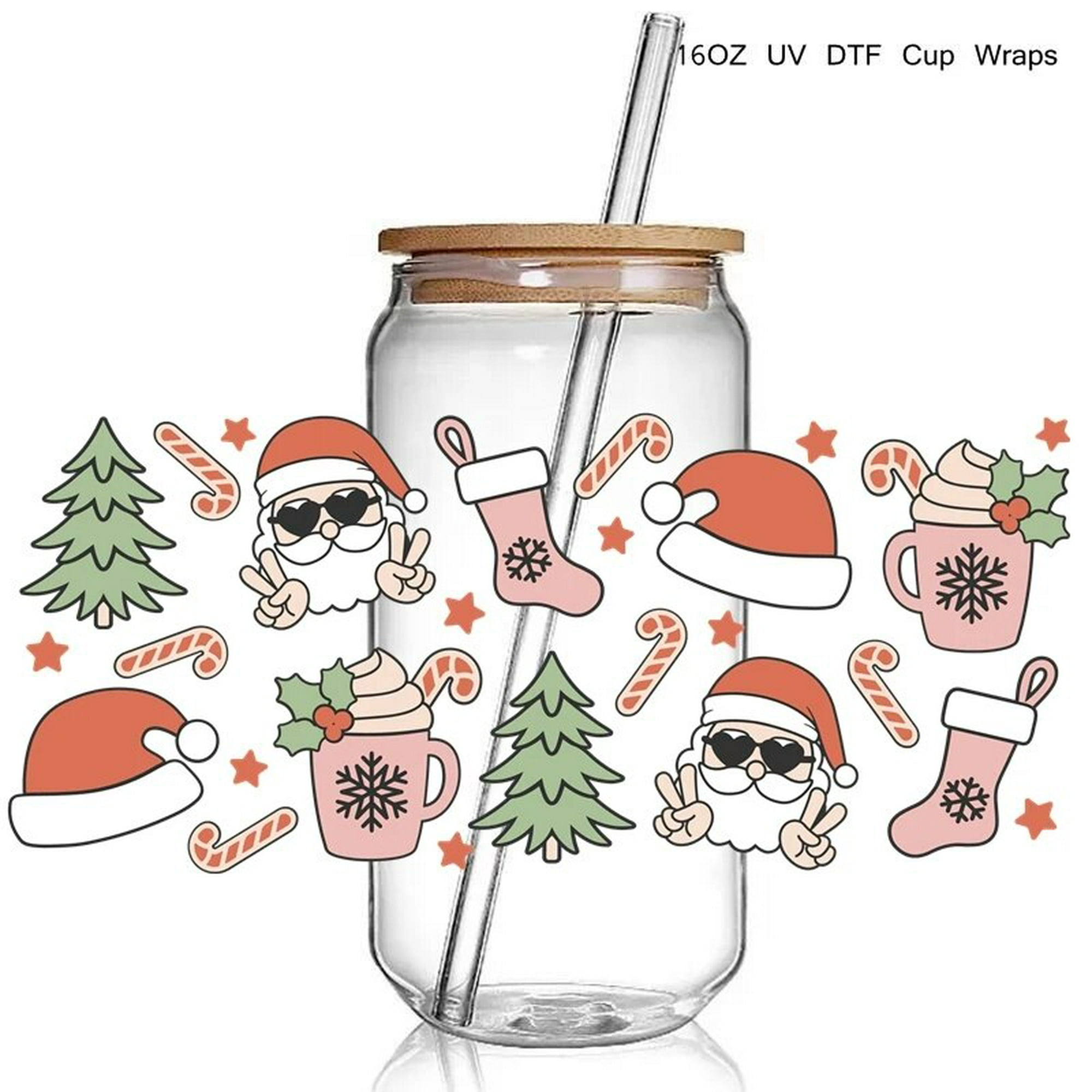 30+New Best Seller Lovely Christmas Design 3D UV DTF Cup Wrap