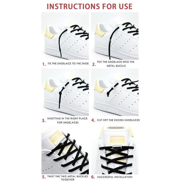 10 pares de cordones elásticos para zapatos para niños y adultos, cordones  elásticos sin atar YONGSHENG
