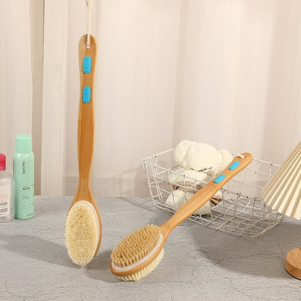 Cepillo de espalda de mango largo para ducha, cepillo de ducha de mango  largo con dispensador de jabón, limpiador de espalda para ducha, cepillo de