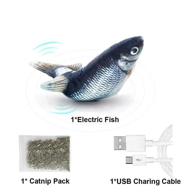 Juguetes de peluche interactivos de peces móviles eléctricos