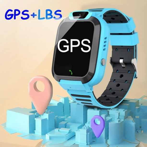 Reloj Inteligente GPS para niños, Reloj Inteligente para niños Resistente  IP68 con teléfono LBS Llamada de Chat de Voz SOS, Pantalla táctil  recíproca, Regalos para niños y niñas de 3 a 12