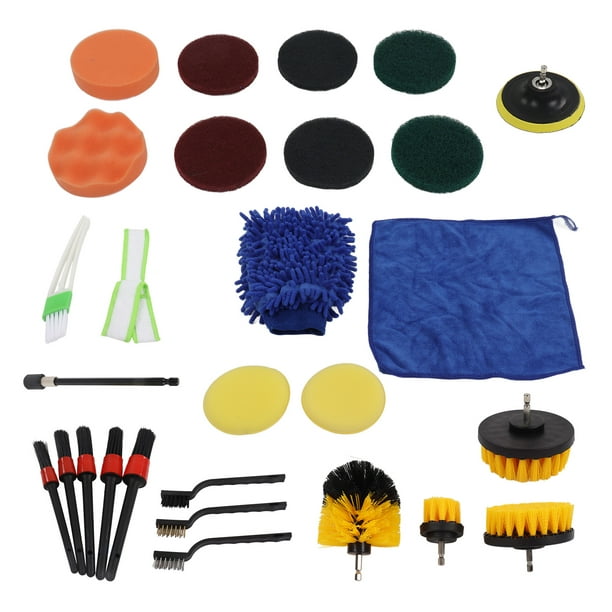 26 piezas de accesorios de cepillo para taladro, kit de cepillo para  detalles de coche para Abanopi Cepillo de limpieza