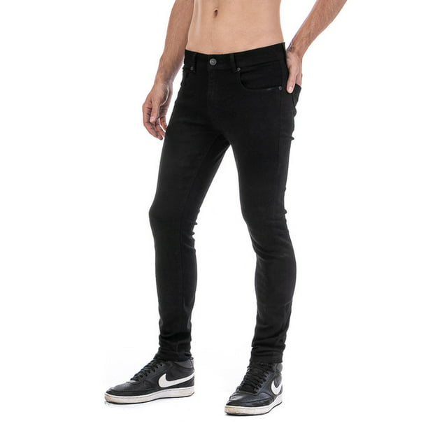 Jeans Pantalón De Mezclilla Stretch Hombre Negro Demolición (33) :  : Ropa, Zapatos y Accesorios