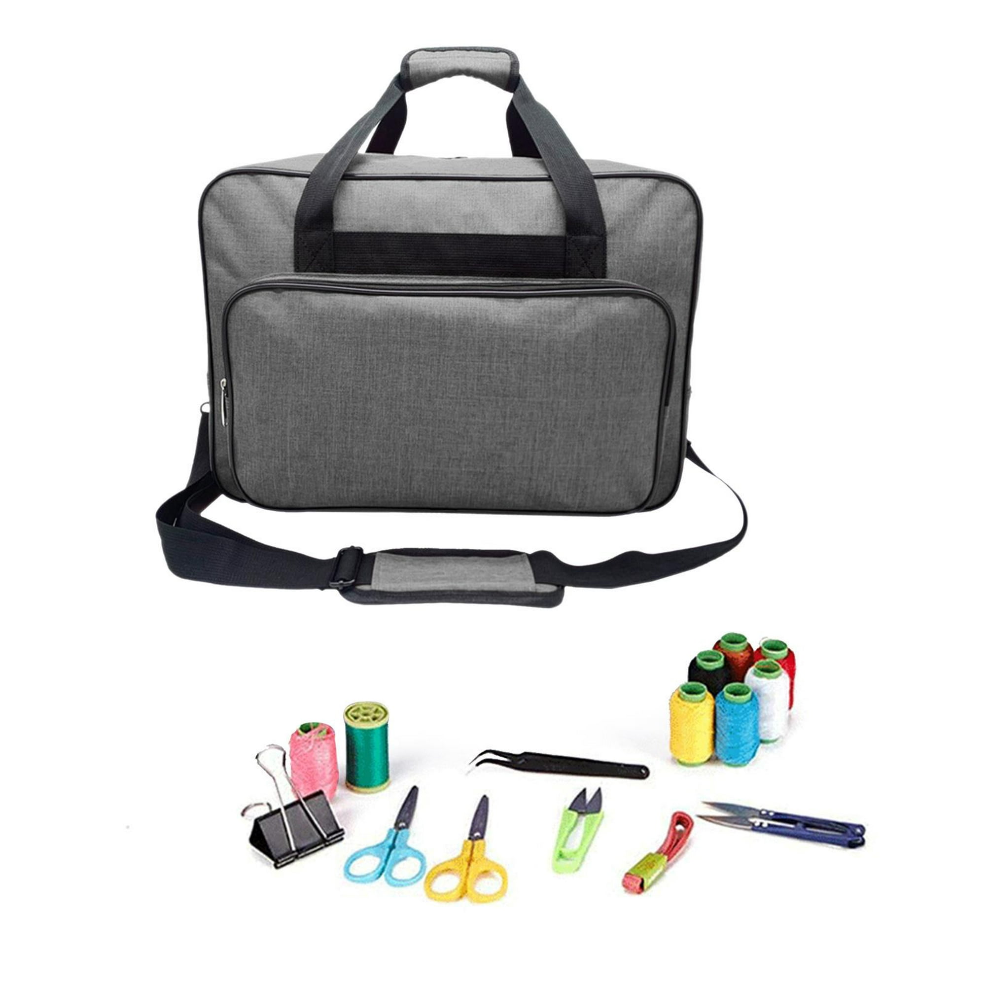 LUXJA Bolsa para máquina de coser, bolsa portátil compatible con la mayoría  de máquinas de coser Singer, Brother y accesorios de costura adicionales