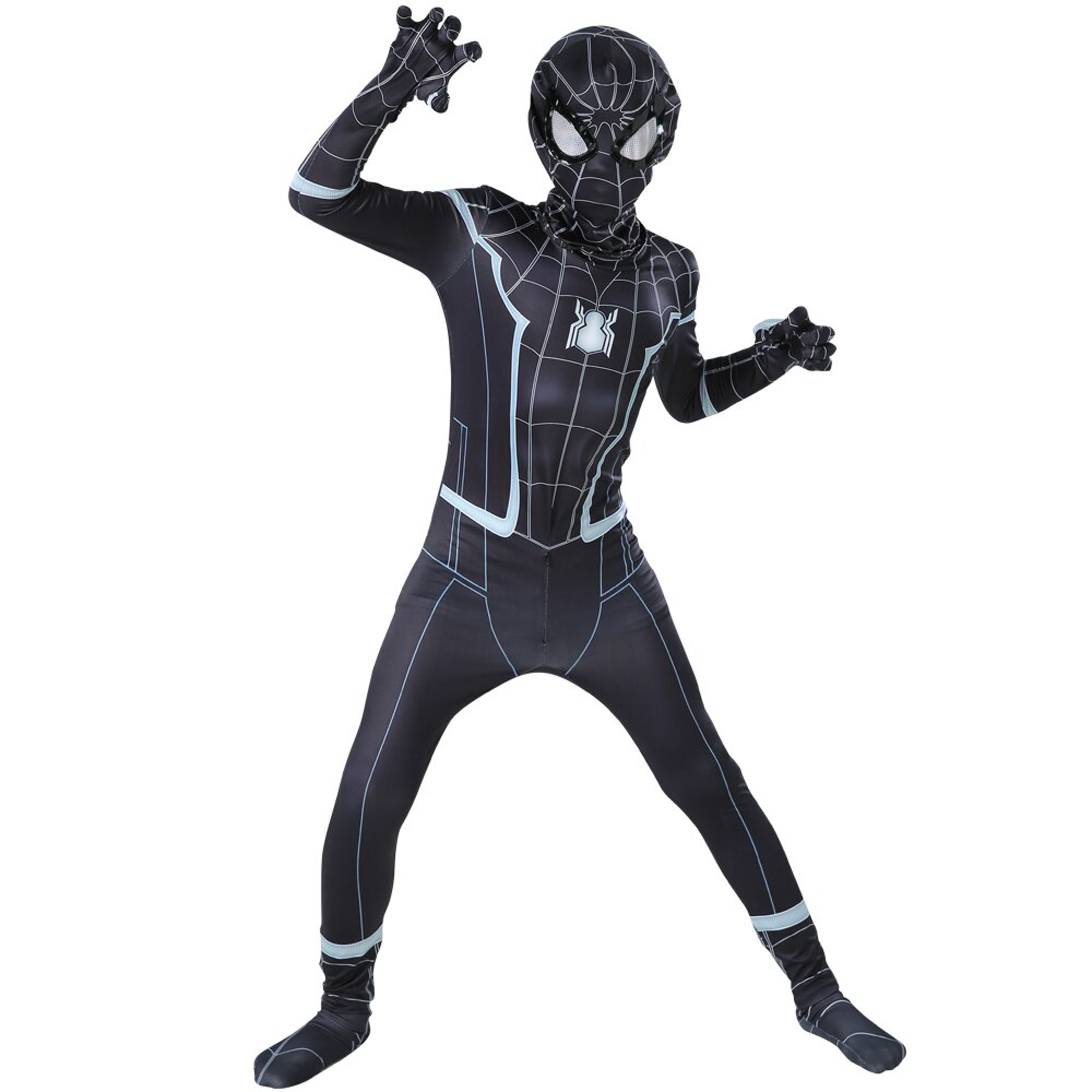 Disfraz De Spiderman Para Adultos Y Niños Traje Zentai De Superhéroe Color Negrorojo Para 0596