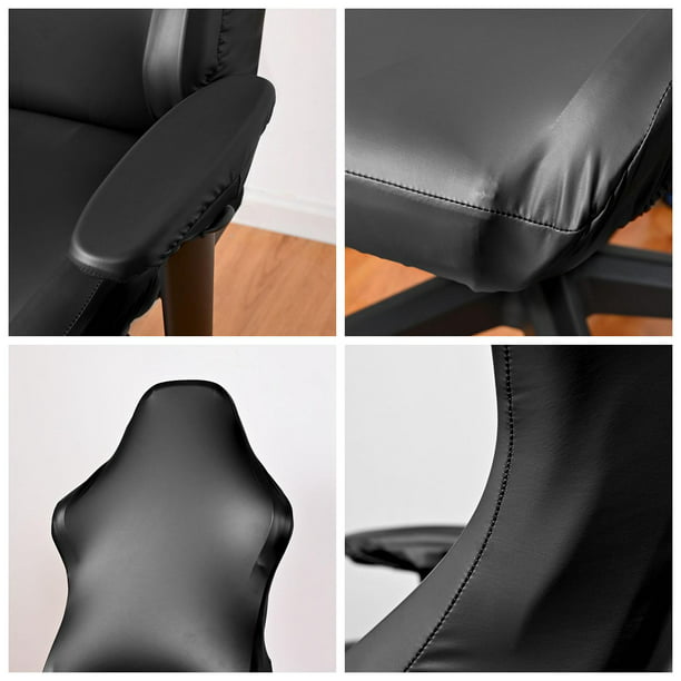 Funda para silla de juegos de computadora de oficina, silla de juegos,  protector elástico, funda para reposabrazos (negro)
