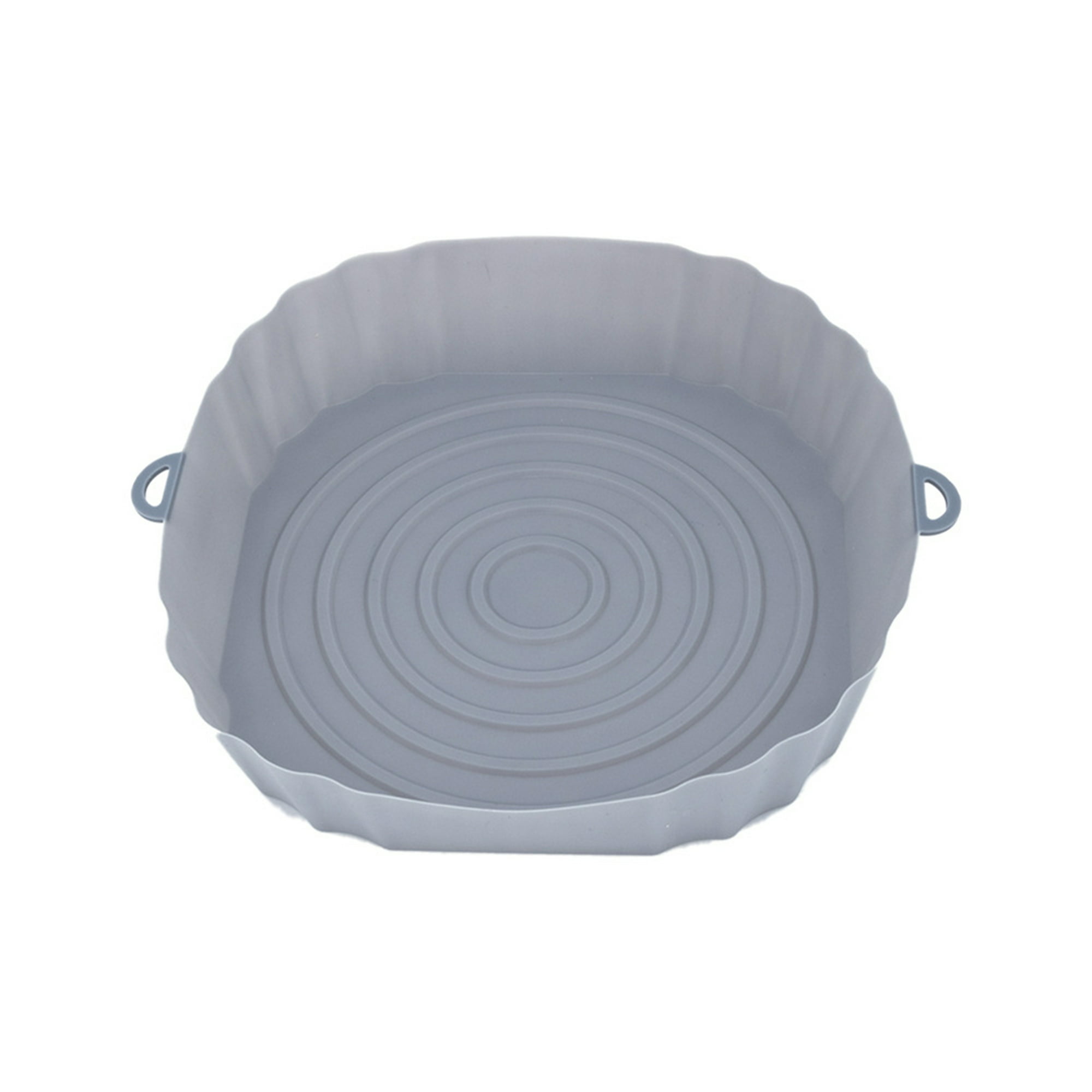 Freidora de aire de silicona reutilizable Grill Pan Cesta para hornear  horno (gris 14,5 cm) Likrtyny Para estrenar